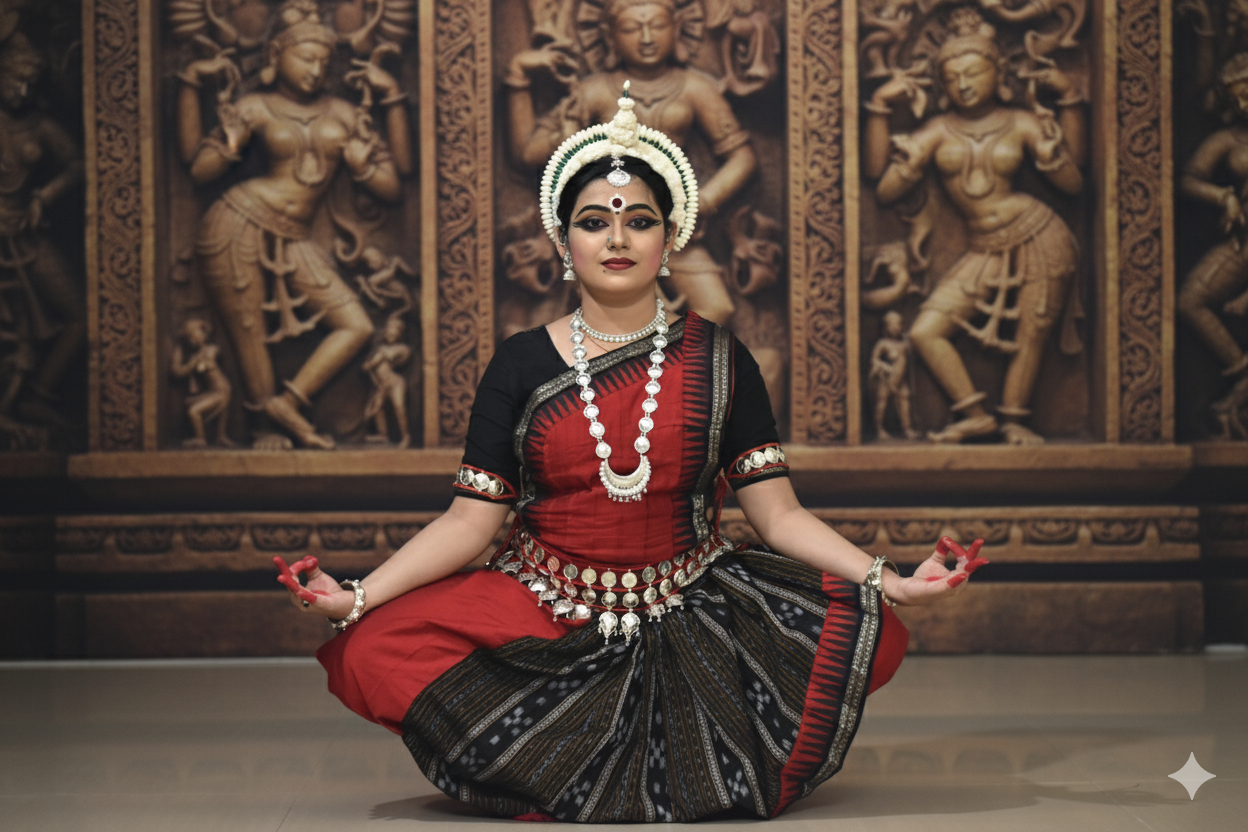 Odissi seated pose